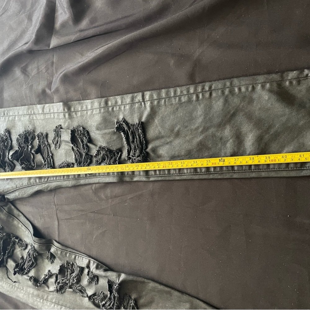 Dope Men’s Black Stredded Skinny Butterfly Skinny Jeans Size 30 - Picture 10 of 16